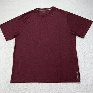 Reebok Men's Large Lightweight Athletic T Shirt Maroon Athletic Crewneck